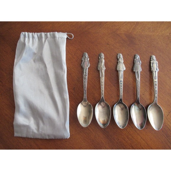 1930's CARLTONSILVERPLATE DIONNE QUINTUPLETS GIRLS SPOON SET OF 5
